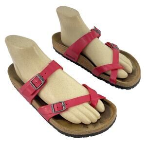 Birkenstock Mayari Red Birko Flor Slip-On Sandals Women’s Size 8 Preowned